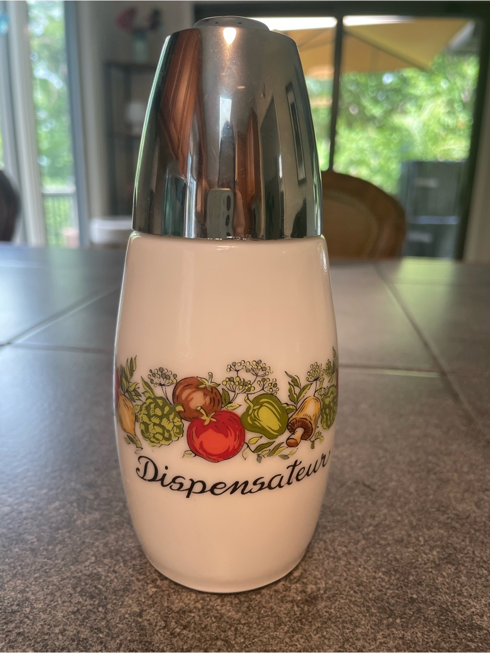 Vintage 1970's Retro Gemco Glass Corningware "Spice of Life" Dispenser